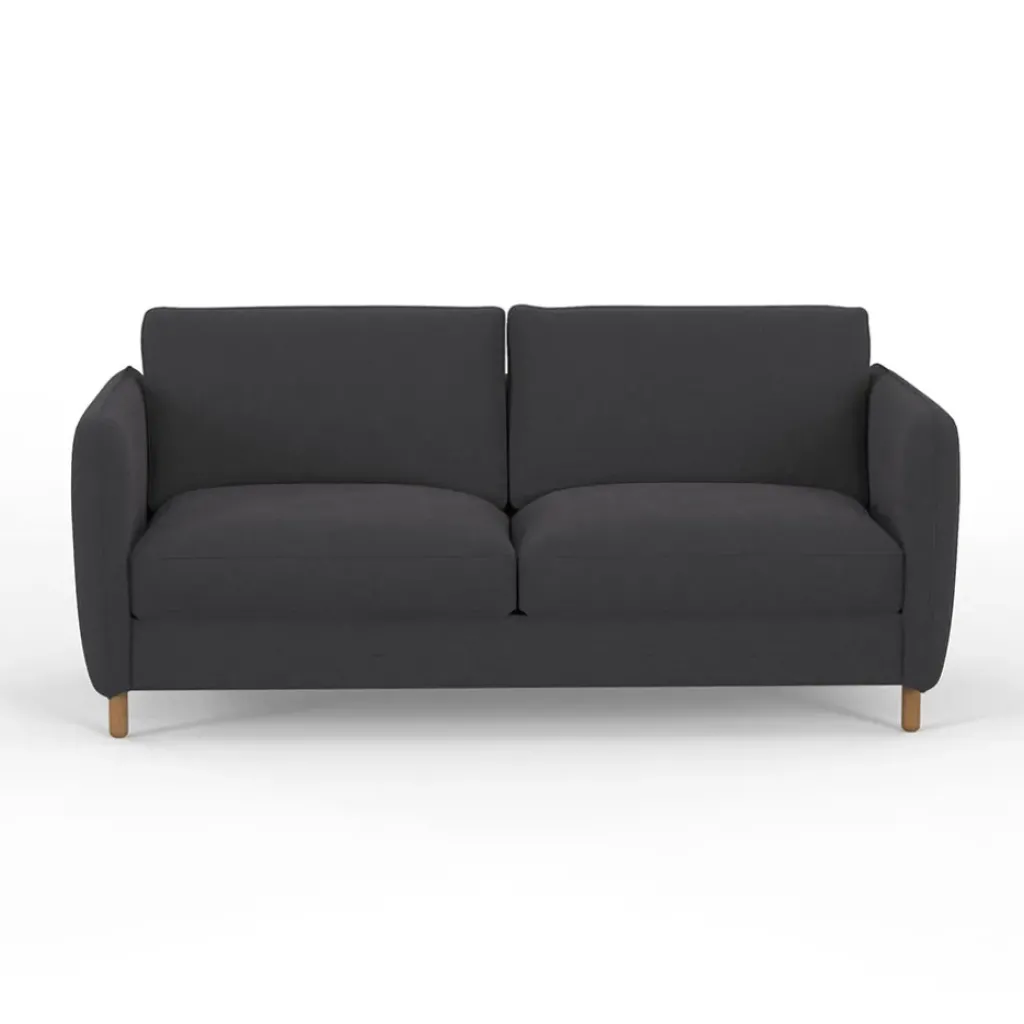 Fabrique de Styles Canapé convertible 2 places Bultex Gustave - Velours Vintage - Adore Anthracite* Canapés Convertibles