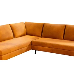 Fabrique de Styles Canapé d'angle gauche 5 places André - velours vintage - Adore kaki hunter* Canapés D'angle