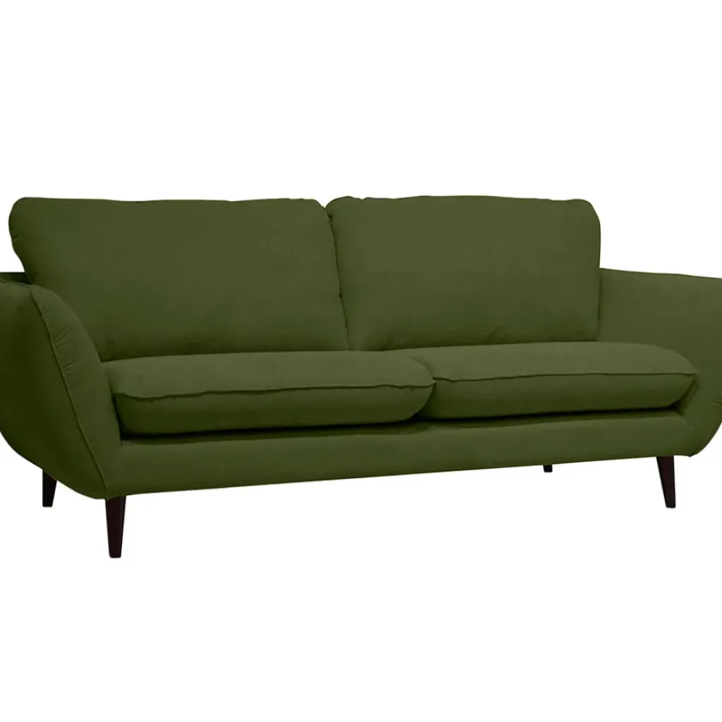 Fabrique de Styles Canapé fixe 2 places AXEL - Effet Velours - Seven Anthracite* Canapés Fixes