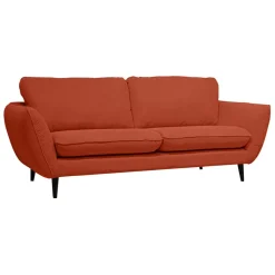 Fabrique de Styles Canapé fixe 2 places AXEL - Effet Velours - Seven Anthracite* Canapés Fixes