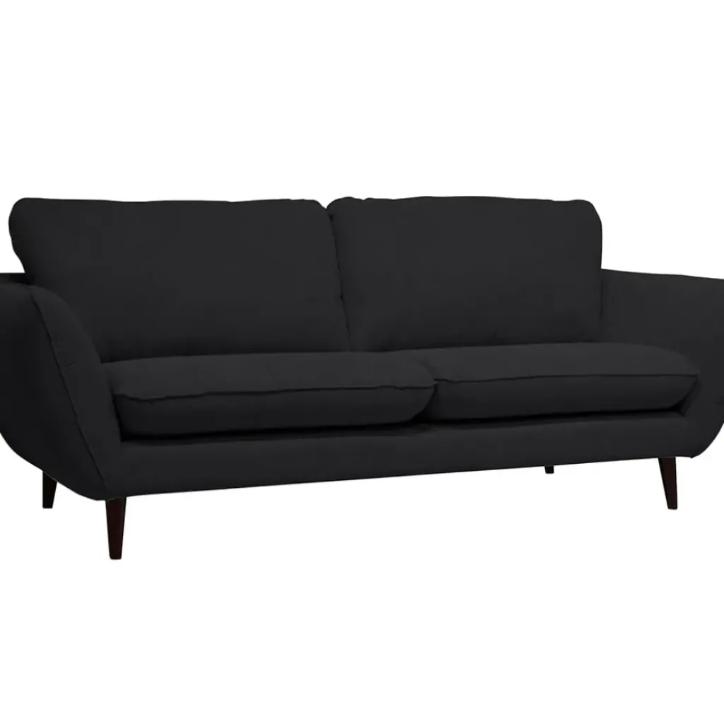 Fabrique de Styles Canapé fixe 2 places AXEL - Tissu Texturé - Crown Black* Canapés Fixes