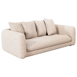 Fabrique de Styles Canapé fixe 3 places Basile - Effet Velours Côtelé - Fjord Écru* Canapés Fixes