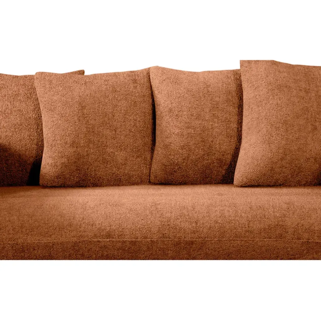 Fabrique de Styles Canapé fixe 3 places Basile - Velours Texturé - Perfect Harmony Écureuil* Canapés Fixes