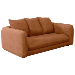 Fabrique de Styles Canapé fixe 3 places Basile - Velours Texturé - Perfect Harmony Écureuil* Canapés Fixes