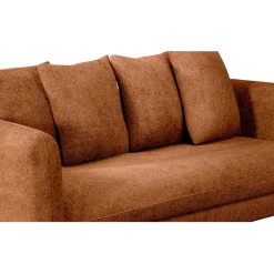 Fabrique de Styles Canapé fixe 3 places Basile - Velours Texturé - Perfect Harmony Écureuil* Canapés Fixes