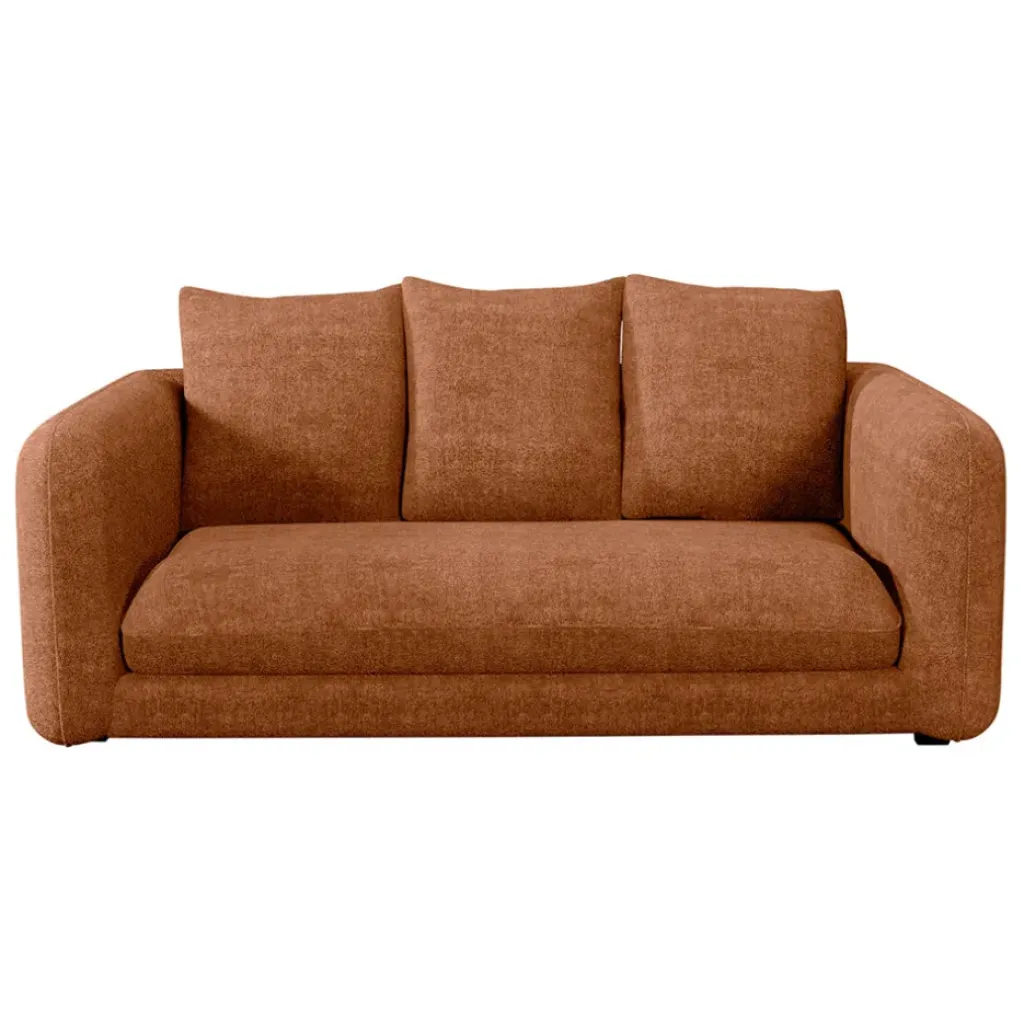 Fabrique de Styles Canapé fixe 3 places Basile - Velours Texturé - Perfect Harmony Écureuil* Canapés Fixes