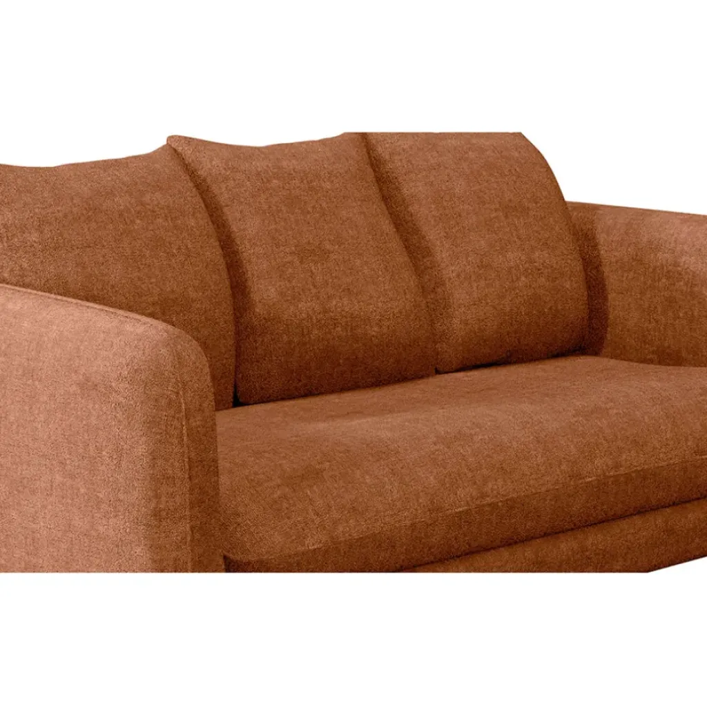 Fabrique de Styles Canapé fixe 3 places Basile - Velours Texturé - Perfect Harmony Écureuil* Canapés Fixes