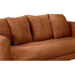 Fabrique de Styles Canapé fixe 3 places Basile - Velours Texturé - Perfect Harmony Écureuil* Canapés Fixes