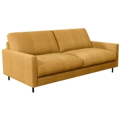 Fabrique de Styles Canapé fixe 3 places Gaspard - Tissu Texturé - Crown Moutarde* Canapés Fixes