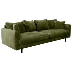 Fabrique de Styles Canapé fixe 4 places Marius - Effet Velours - Seven Turtle* Canapés Fixes