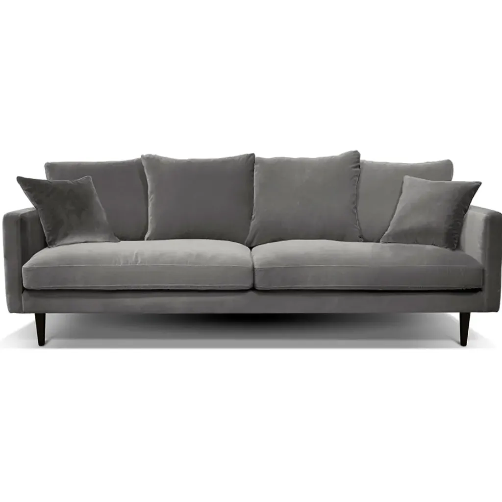 Fabrique de Styles Canapé fixe 4 places Marius - Velours Vintage - Adore Gold* Canapés Fixes