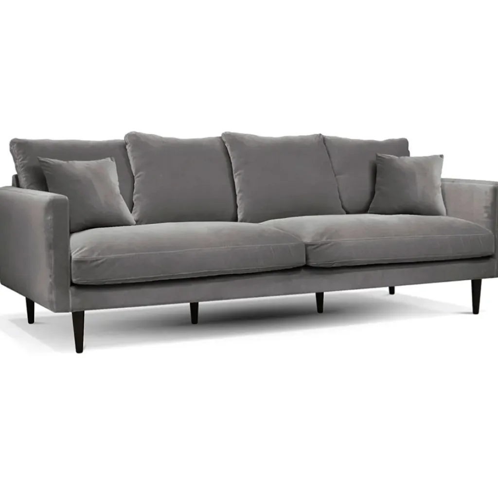 Fabrique de Styles Canapé fixe 4 places Marius - Velours Vintage - Adore Gold* Canapés Fixes