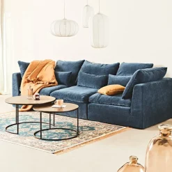 Fabrique de Styles Canapé modulable 3 places é avec pouf - Auguste* Canapés Modulables