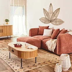 Fabrique de Styles Canapé modulable 3 places avec pouf - Andrea* Canapés Modulables