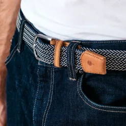 Fabrique de Styles Ceinture tressée bleu marine et écru taille unique* Accessoires Mode