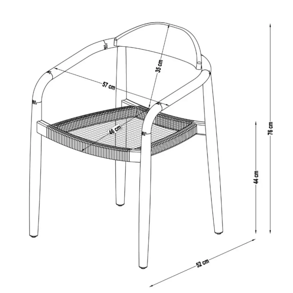Fabrique de Styles Chaise avec accoudoirs en bois d'eucalyptus kaki - Anam* Chaises