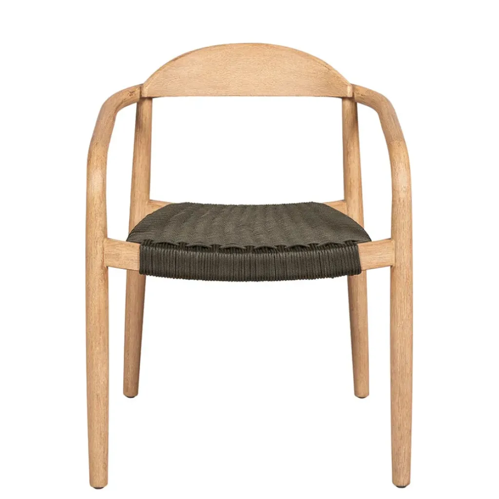 Fabrique de Styles Chaise avec accoudoirs en bois d'eucalyptus kaki - Anam* Chaises