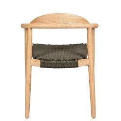 Fabrique de Styles Chaise avec accoudoirs en bois d'eucalyptus kaki - Anam* Chaises