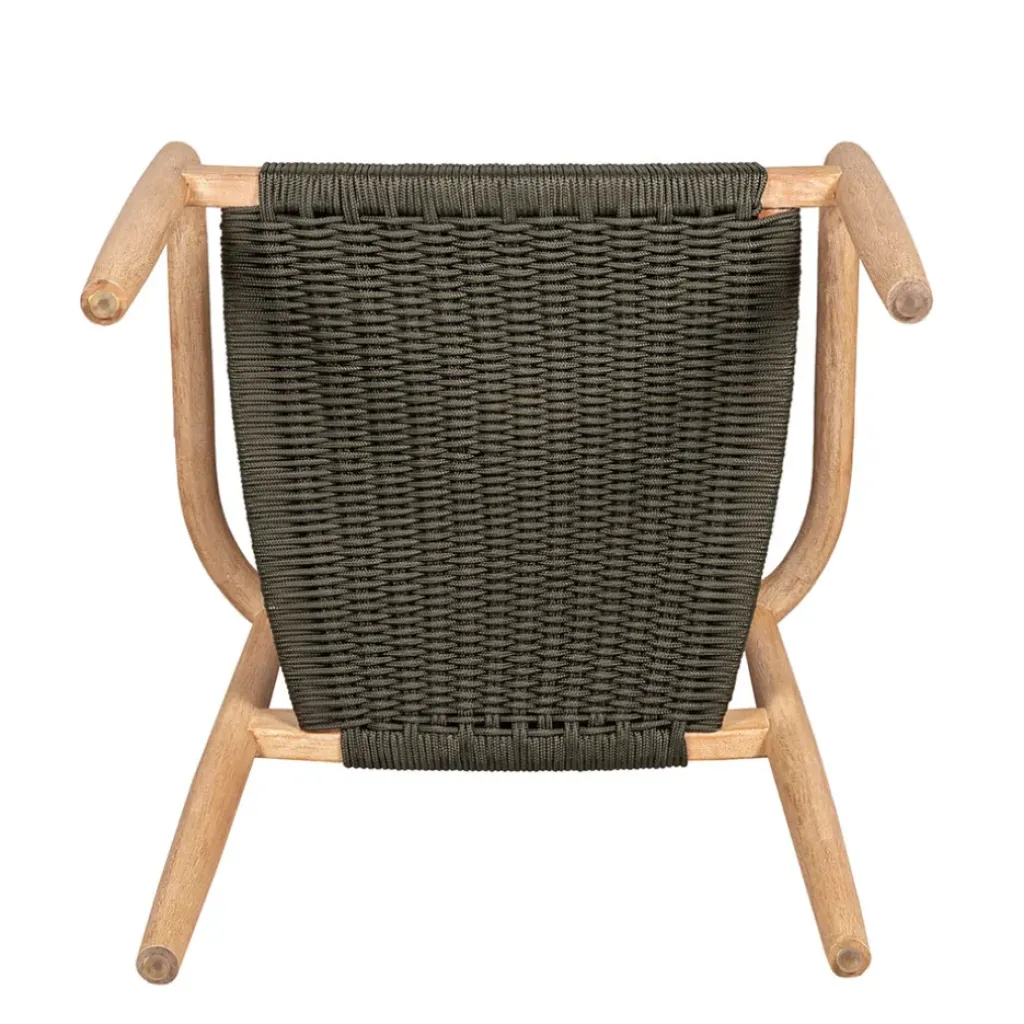Fabrique de Styles Chaise avec accoudoirs en bois d'eucalyptus kaki - Anam* Chaises