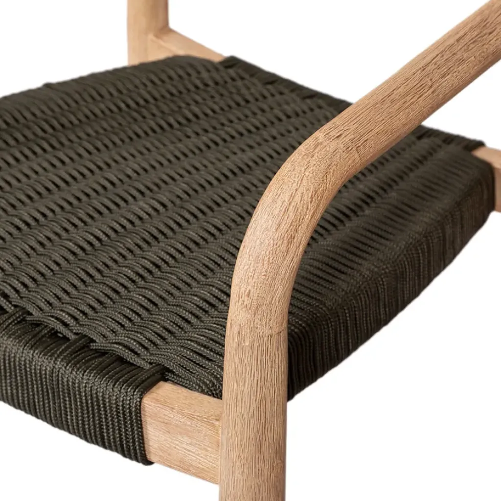 Fabrique de Styles Chaise avec accoudoirs en bois d'eucalyptus kaki - Anam* Chaises