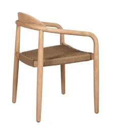 Fabrique de Styles Chaise avec accoudoirs en bois d'eucalyptus sable - Anam* Chaises