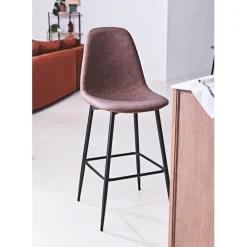 Fabrique de Styles Chaise de bar effet cuir H70cm - Amber* Tabourets Et Chaises De Bar