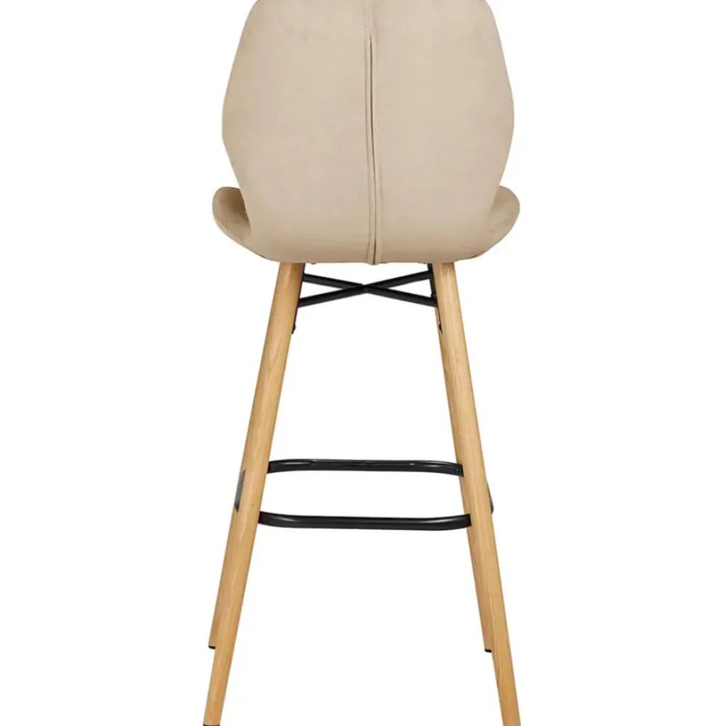 Fabrique de Styles Chaise de bar en tissu soft touch h65cm - Keri* Tabourets Et Chaises De Bar