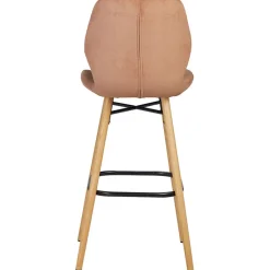 Fabrique de Styles Chaise de bar en tissu soft touch nèfle h65cm - Keri* Tabourets Et Chaises De Bar