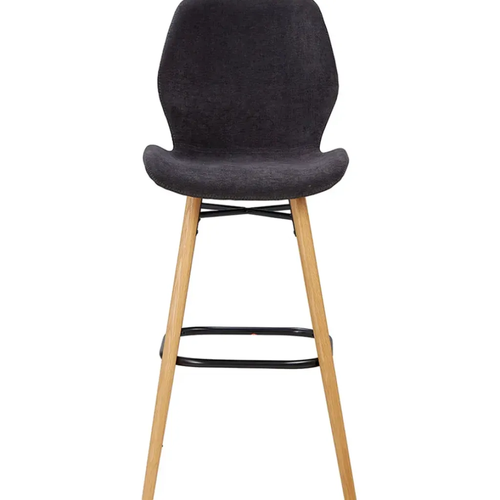 Fabrique de Styles Chaise de bar en tissu soft touch h65cm - Keri* Tabourets Et Chaises De Bar