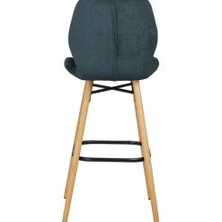 Fabrique de Styles Chaise de bar en tissu soft touch foncé h65cm - Keri* Tabourets Et Chaises De Bar