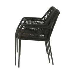 Fabrique de Styles Chaise de jardin empilable en résine tressée - Seville*Enfant Chaises, Fauteuils|Jardin
