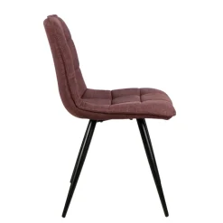 Fabrique de Styles Chaise de salle à manger en tissu matelassé pourpre - Alize* Chaises