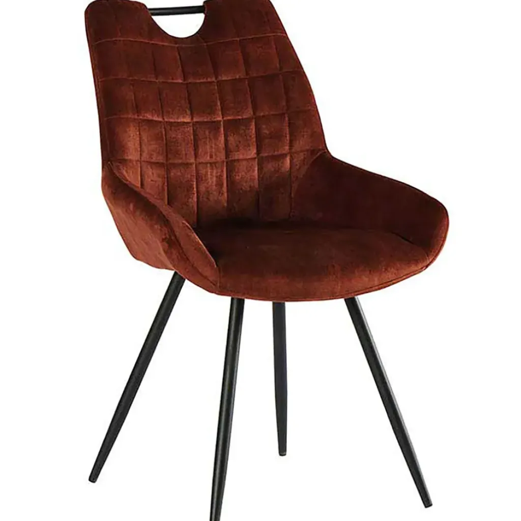 Fabrique de Styles Chaise de salle à manger en velours - Dana* Chaises