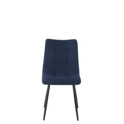 Fabrique de Styles Chaise de salle à manger en tissu matelassé bleu - Lilly* Chaises