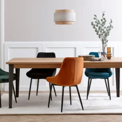 Fabrique de Styles Chaise de salle à manger en velours - Ben* Chaises