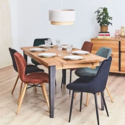 Fabrique de Styles Chaise de salle à manger en velours - Ben* Chaises