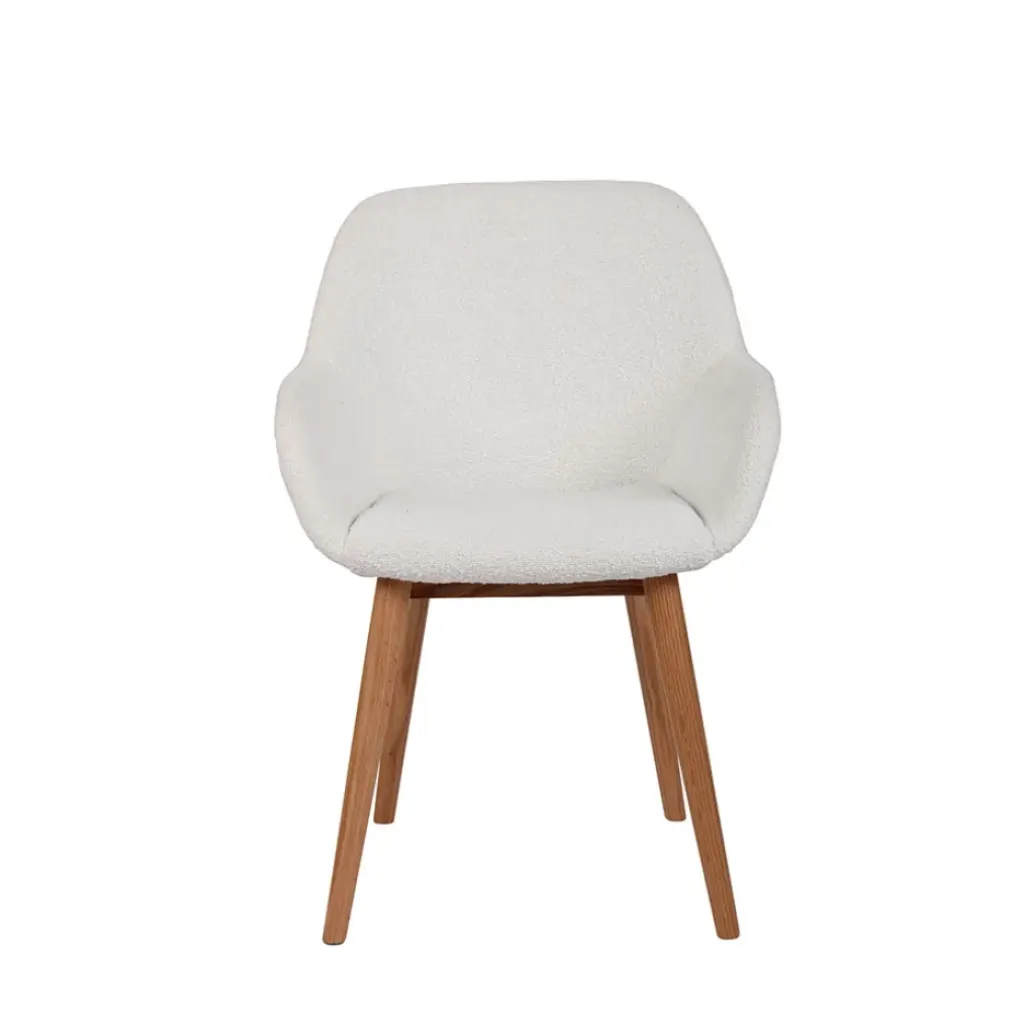 Fabrique de Styles Chaise de salle à manger en tissu bouclette - Altea* Chaises