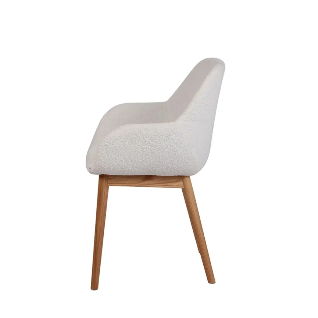 Fabrique de Styles Chaise de salle à manger en tissu bouclette - Altea* Chaises