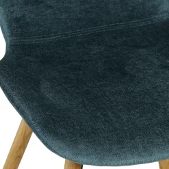 Fabrique de Styles Chaise salle à manger en tissu soft touch bleu foncé - Keri* Chaises