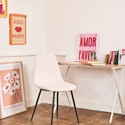 Fabrique de Styles Chaise salle à manger en velours côtelé beige - Scarlett* Chaises