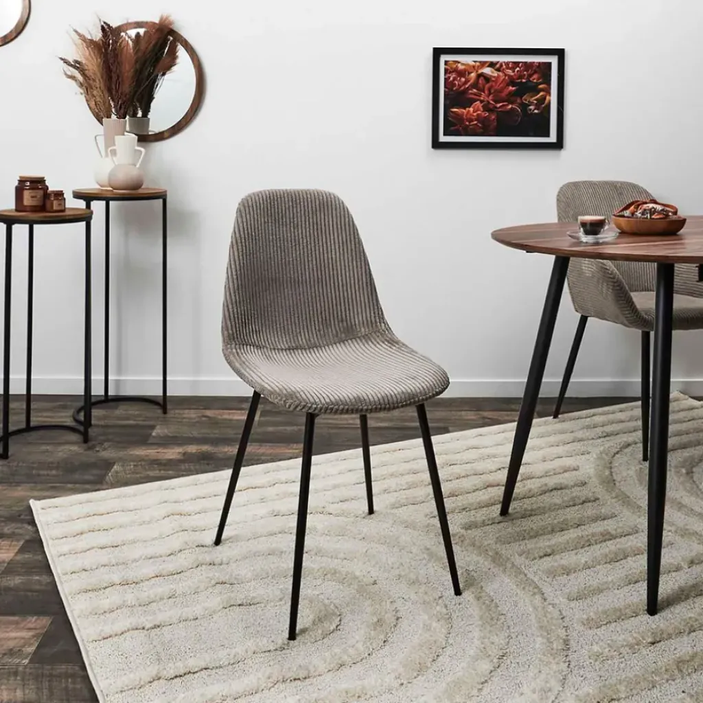 Fabrique de Styles Chaise salle à manger en velours côtelé - Scarlett* Chaises