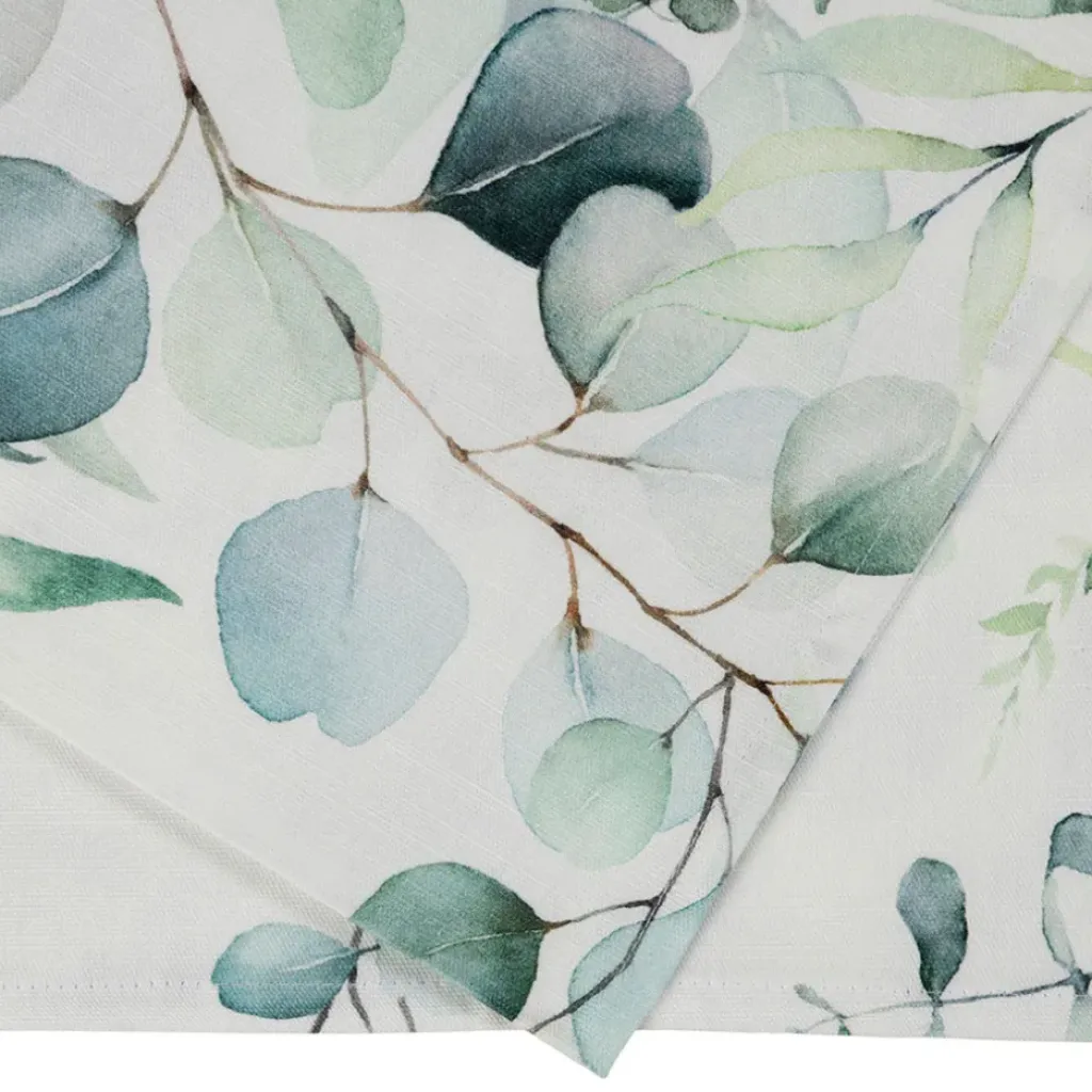 Fabrique de Styles Chemin de table en coton 160x50cm - Eucalyptus* Chemins De Table