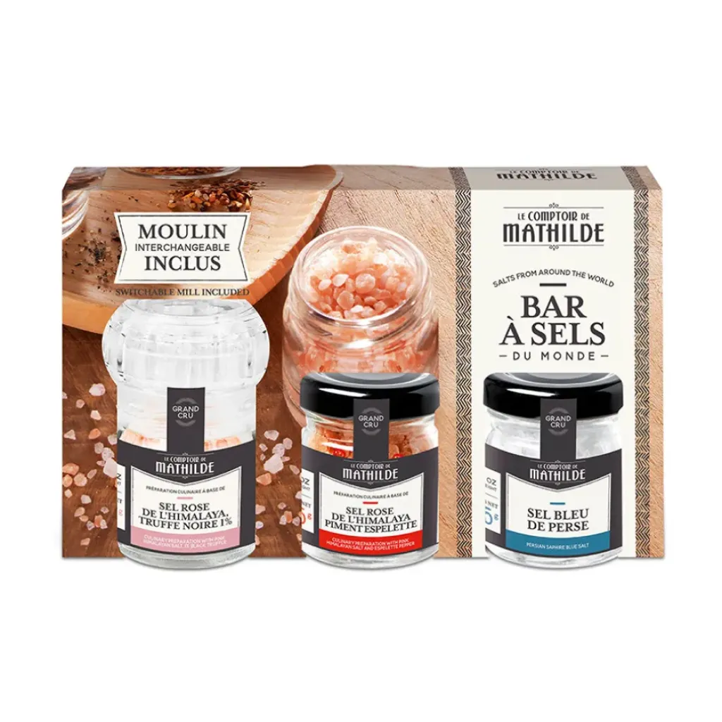 Fabrique de Styles Coffret bar à sel du monde* Condiments Et Épices