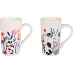 Fabrique de Styles Coffret de 2 mugs en porcelaine 50cl - Flor* Tasses Et Mugs