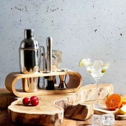 Fabrique de Styles Coffret de cocktail en acier et bambou* Accessoires Vin Et Cocktails