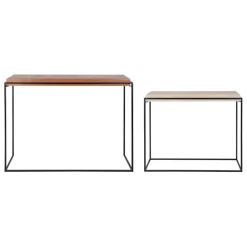 Fabrique de Styles Console gigogne (x2) en fer et beige - Ario* Consoles