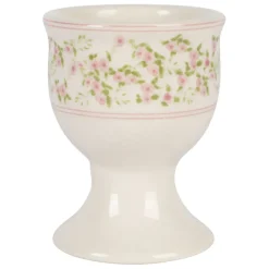 Fabrique de Styles Coquetier en faïence rose et vert d5 - Rose* Accessoires De Table