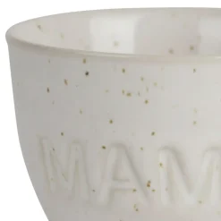 Fabrique de Styles Coquetier maman en grès écru moucheté* Accessoires De Table