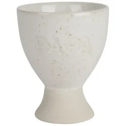 Fabrique de Styles Coquetier papa en grès écru moucheté* Accessoires De Table