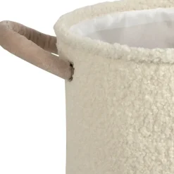 Fabrique de Styles Corbeille en tissu écru h41cm - Bohème*Enfant Déco